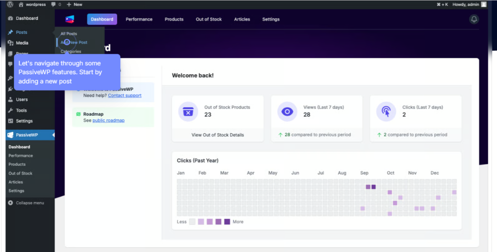 PassiveWp Marketing plugin for wordpress