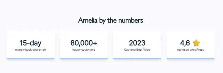 Amelia Reviews By Numbers