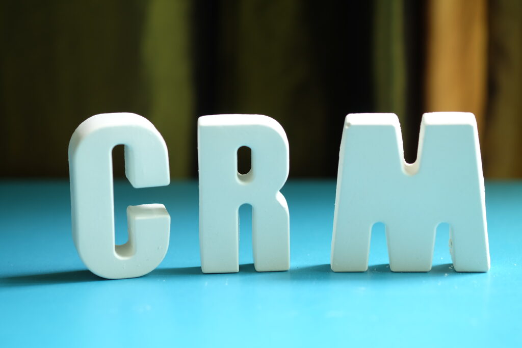 white letters as CRM