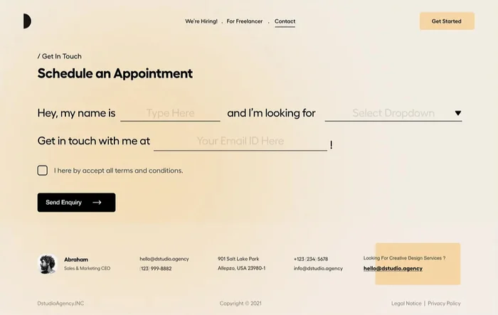 Contact Form Example