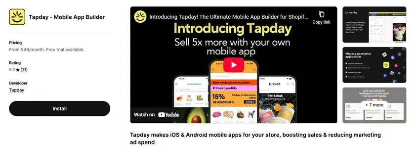 Tapday Mobile App Builder