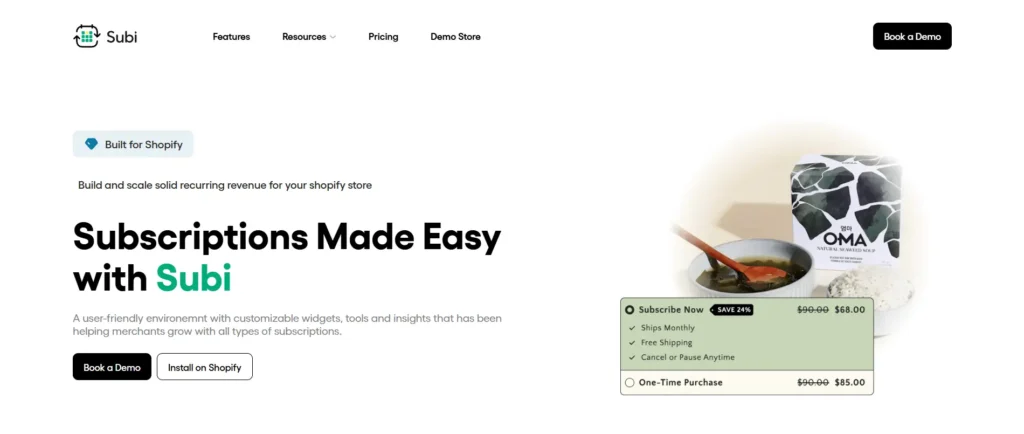Subi Shopify Subscription App