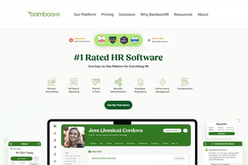 BambooHR Payroll Software