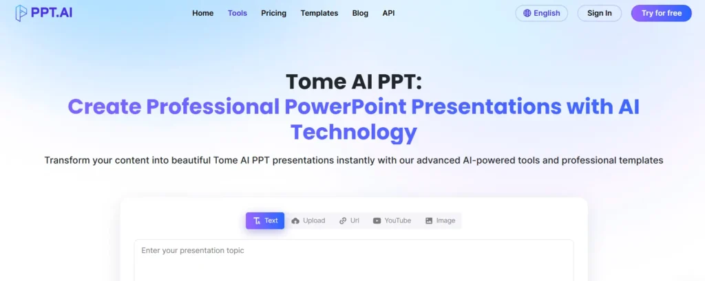 Tome AI Presentation Maker