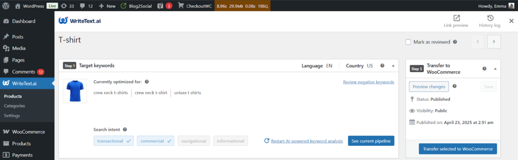 WriteText.ai writing plugin