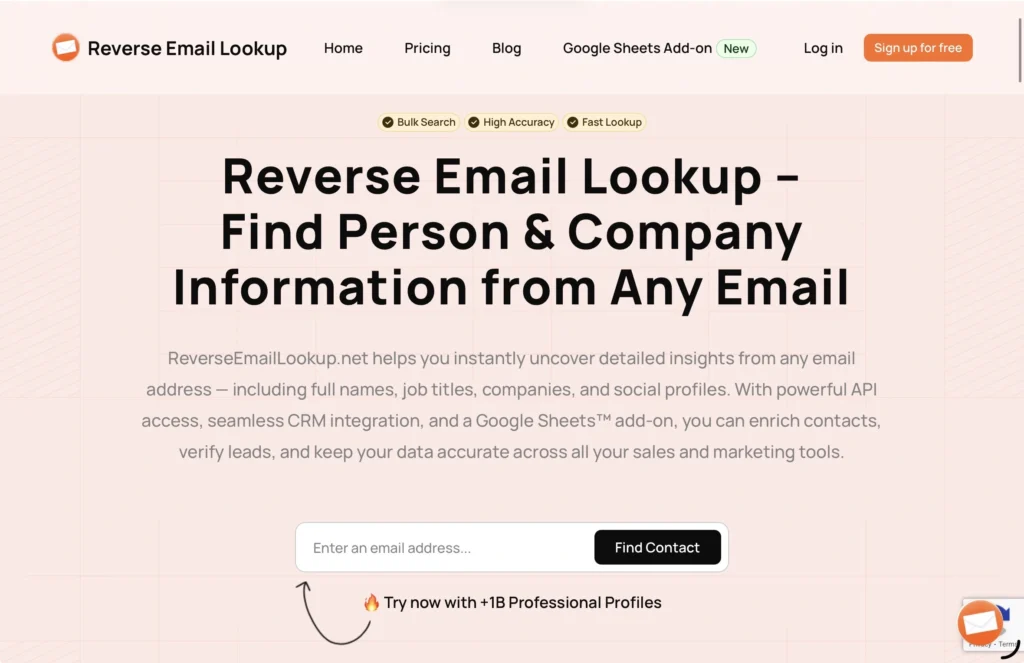 Reverse Email Lookup