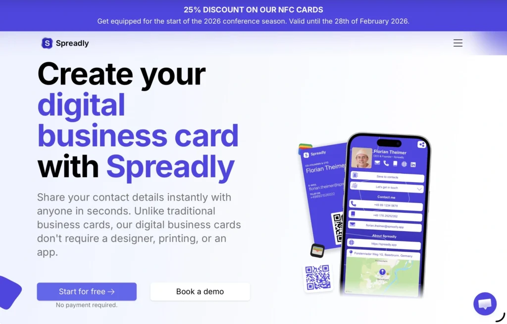 Spreadly Business Cards