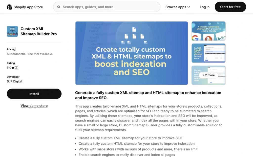 Custom XML HTML Sitemap