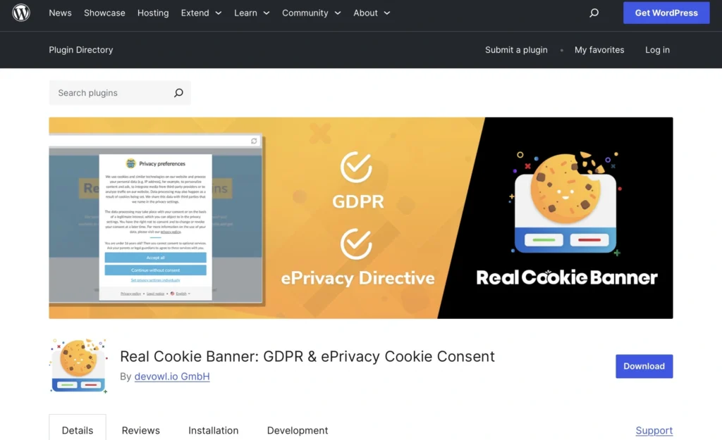 Real Cookie Consent Banner