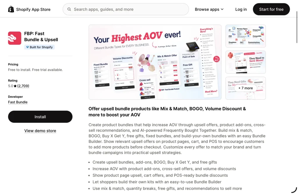 Fast Bundle & Upsell